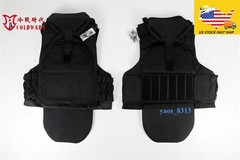 【US SHIP】Fort Defender-2 Ballistic Vest Black DF2 With EVA Plastic Sheet SET