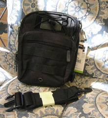 EAST WEST BLACK TACTICAL PACK RT517 CROSSBODY STRAP 10 H x 7 W x 3 NEW