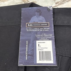 NWT 5.11 Tactical Series Mens Vest Sz L Black Unisex 80001 Pockets