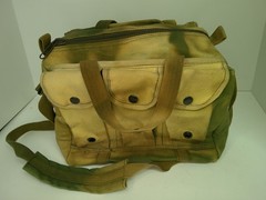 Military Style Canvas Range Bag Discolored Camo Look 12x10x8 FREE SHIPPING