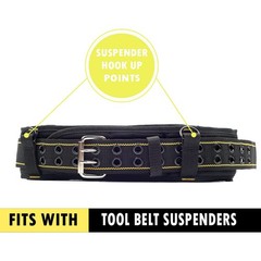 AISENIN 3 inch Padded Tool Belt 12.3 x 4.6 x 3.2 inches, Yellow and Black