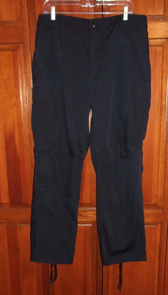 Magnum Black Tactical BDU Utility Rip Stop Button Fly Pants – Large – USA