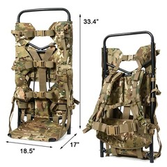 Iraklis External Frame Rucksack 90L Heavy-Duty Pack w/ Load Shelf Camo MOLLE