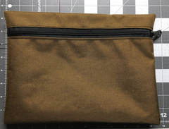 LIVESOUTSIDE Golden Brown Solid Tactical Black Zipper Bag Medium US Made EDC NEW