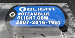 Olight Limited Edition New Dog Tag Style Swag PVC Patch – Team Blue #OTEAMBLUE