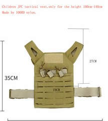 Tactical Vest for Kids Airsoft Safety Jump Plate Carrier Molle Children Vest US