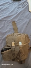 Black nylon large drop leg gas mask holder-great condition new w/o tags