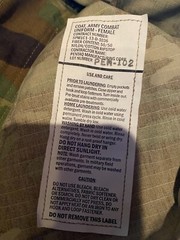 US army Multicam Female Size 33 Short Insect Repellent Jacket Shirt