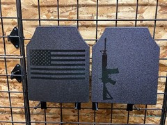 Body Armor AR500 American Flag 10×12 Plates! Immediate Shipping Free Trauma Pads