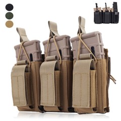 Tactical Triple Kangaroo Magazine Pouch Military Pistol Ammo Bag Rifle Mag Pouch