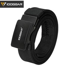 IDOGEAR Tactical 1.5” Belt 1000D Nylon with Automatic Slide Buckle Adjustable BK