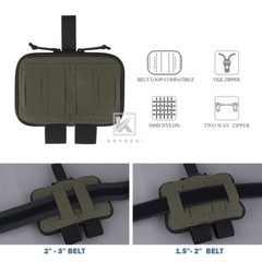 KRYDEX MED Medical Pouch EMT Trauma Kit Carrier for 1.5 – 3 in Belt Ranger Green