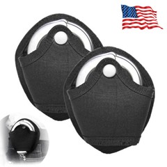 2PCS Tactical Molle Open Top Handcuff Case Pouch Duty Belt Black Handcuff Holder