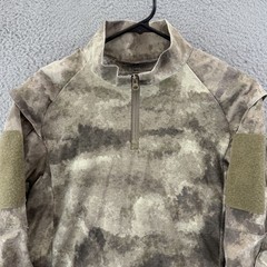 Propper Tactical Shirt Men Medium A-Tacs Camo Quater Zip Ripstop Military Combat