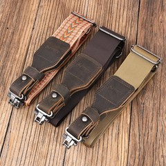 Aisin Gioro Rifles Slings, 2″ Wide Weave Cotton Gun Slings with Large, Brown