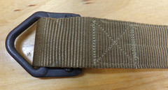 Tac Shield Belt Double Wall Webbing Coyote Brown Steel Buckle 1 3/4″ Wide Size S