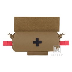 KRYDEX Tactical Roll Up IFAK Drop Pouch Medical EMT First Aid Pack Bag Coyote