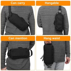 Black Shoulder Bag Tactical Waist Bag Casual Crossbody Portable Miscellaneou Bag