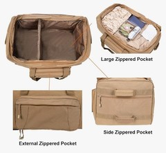 Military Wheeled Deployment Bag Large Tactical Heavy Duty Duffel Tan 20258