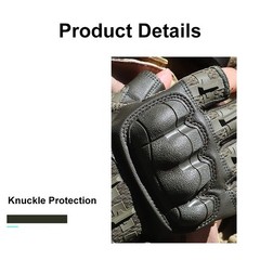 Tactical Half Finger Gloves Knuckle Protection Army Military Combat Fingerless