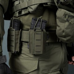 IDOGEAR Tactical 9mm 5.56 Magazine Pouch Kangaroo Mag Carrier MOLLE Open Top
