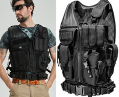 Tactical Vest Airsoft Hunting Combat Shooting Training Gear Protection Black
