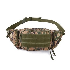 Tactical Molle Waist Bag Outdoor Hiking Fanny Pack Pouch Woodland Digital Medium