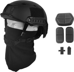 Fast Base Jump Tactical Helmet for Airsoft with 12-in-1 Headwear