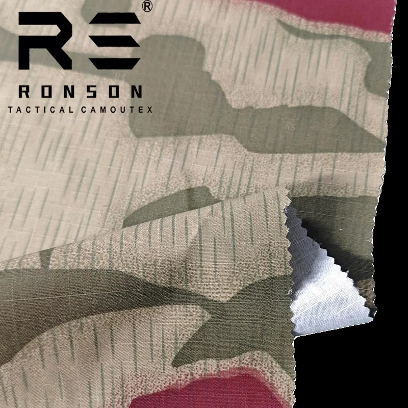 West German Swamp Type 2 Camo 500D Nylon / Nylon Cotton Plaid Cloth Fabric