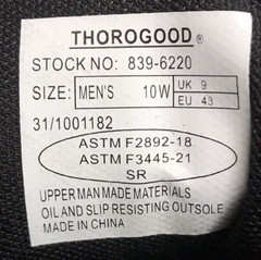 Thorogood ® 6″ Side Zip Non-Safety Toe Boots 839-6220 T-800 Men’s Size 10 W