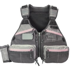 Bassdash Fly Fishing Vest Adjustable Size Detachable Water Bottle Holder For