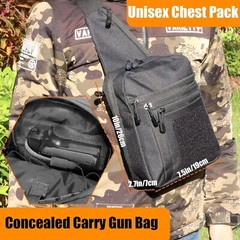 Concealed Carry Crossbody Gun Bag Tactical Sling Shoulder Chest Pack Range Bag