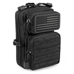 LIVANS Tactical Molle Utility Pouch, EDC Tool/Tactical Phone, Mini Black