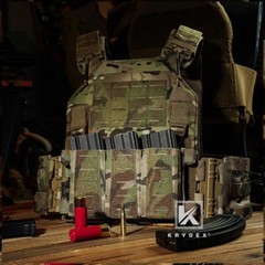 KRYDEX Triple .223 5.56 Magazine Pouch Tactical Placard with Kydex Insert Camo