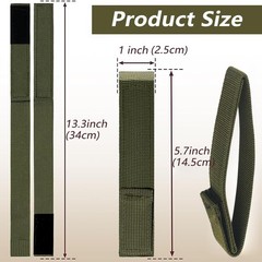 6 Pack Molle Straps 4 inch, 3 Color Combo Tactical Hook and Loop Straps, Nylo…