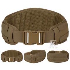 KRYDEX Tactical Belt Padded Battle Belt Coyote Brown Mesh Lining MOLLE Webbing