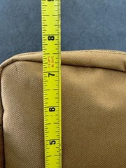 Khaki Canvas Tactical Belt Bag Adjustable Multi Pocket Heavy Duty Waist Bag