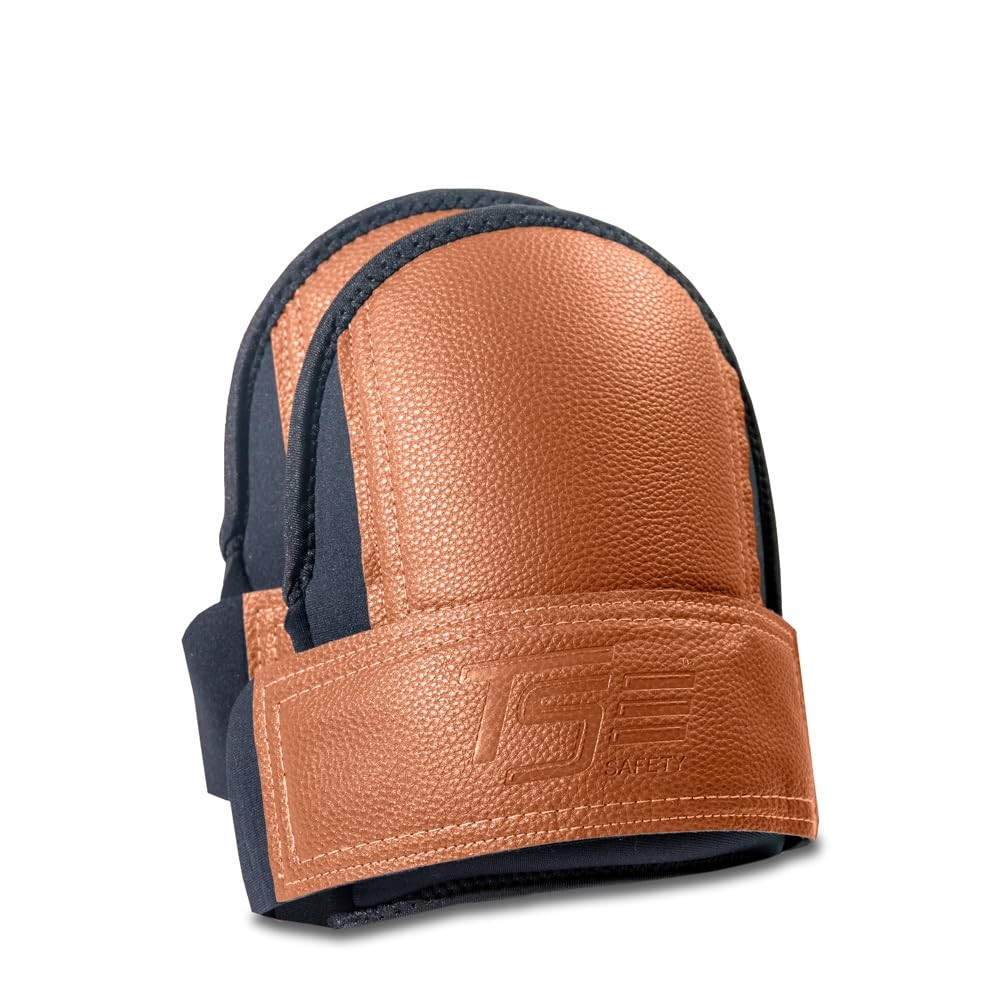TSE Safety Super Soft Work Knee Pads, Premium Quality One Size, Brown