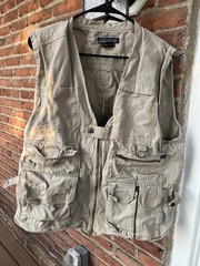 511 Tactical Vest Large Series 80001 Hunting Utility Conceal Pockets Zip Beige