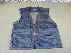 New Recon Tactical Utility Vest Black Size M Multi-Pocket Mesh Fishing Hunting