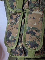 Digital Camo Tactical Combat Vest One Size Adjustable W/GUN & KNIFE Holster/Belt