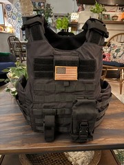 Rare Plate Carrier -TACTICAL Body Armor IIIA+ Vest- Black Large/XL