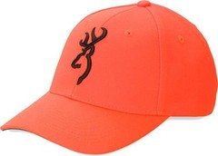 Browning Safety 3D Buckmark Hat Blaze Orange w/Black Logo 30840501