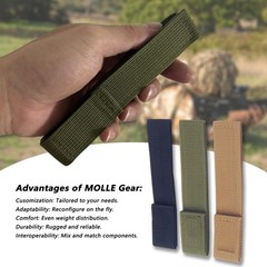 6 Pack Molle Straps 4 inch, 3 Color Combo Tactical Hook and Loop Straps, Nylo…