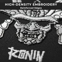 Ronin Patch 2 Pcs Samurai Embroidered Morale Patch Hook and Loop Black & Olive