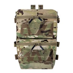 KRYDEX Tactical Back Panel Double Pouch Lightweight Zip Modular Backpack for V5