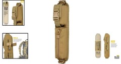 Lightweight Tactical Molle Pouch with Quick Release & Zippered Pocket in Khaki