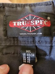 TRU-SPEC MENS TACTICAL SHOOTING CARGO ADJUSTABLE RIPSTOP PANTS SIZE 40X34 BLUE