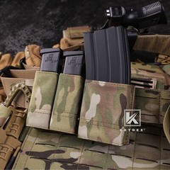 KRYDEX Tactical Double Stack Pistol Magazine Pouch Belt / MOLLE Mounted MC Camo