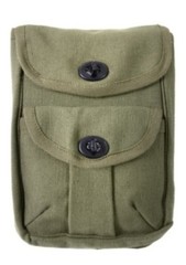 Canvas 2 Pocket Ammo Belt Pouch with Belt Loop
